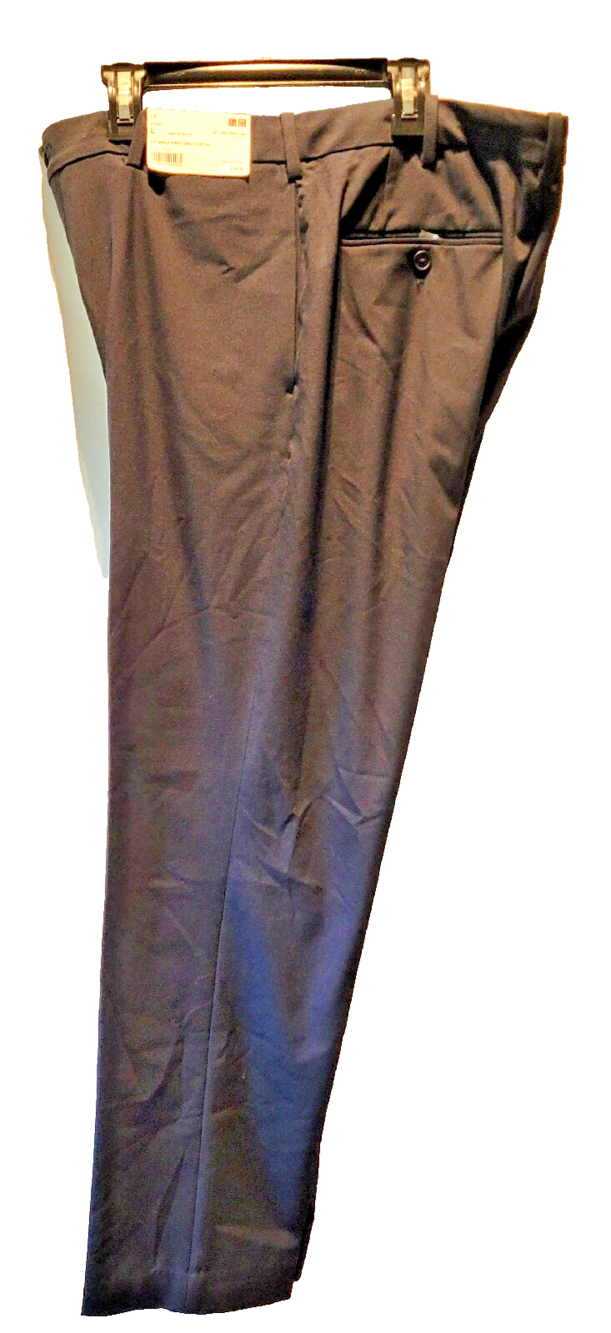Uniqlo Ezy Ankle Pants 2 Way Stretch Navy Womens Large 33-36" Pockets Office NWT